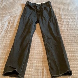 Abercrombie ultra high rise ankle straight jean